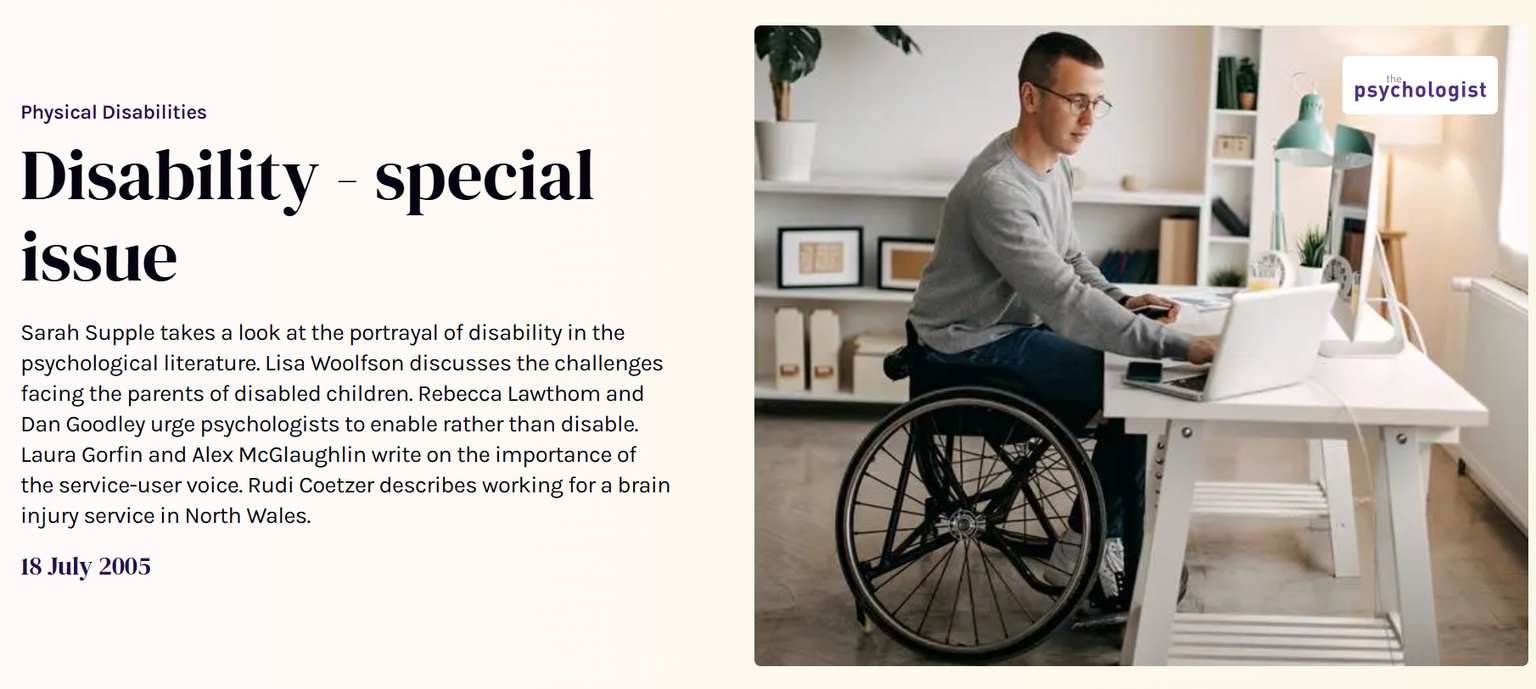 The Psychologist - Disability special issue