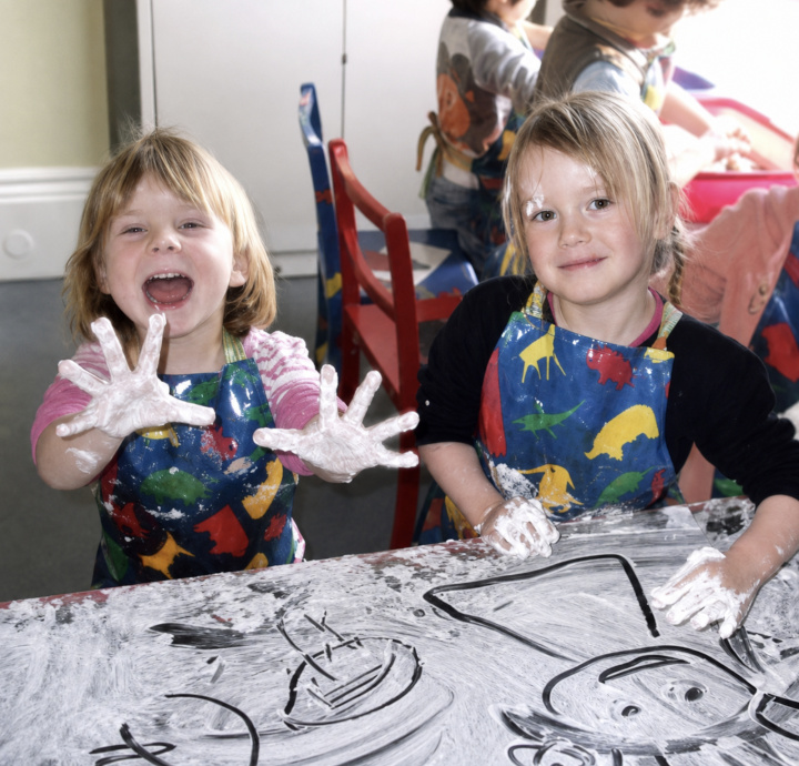 Two children playing