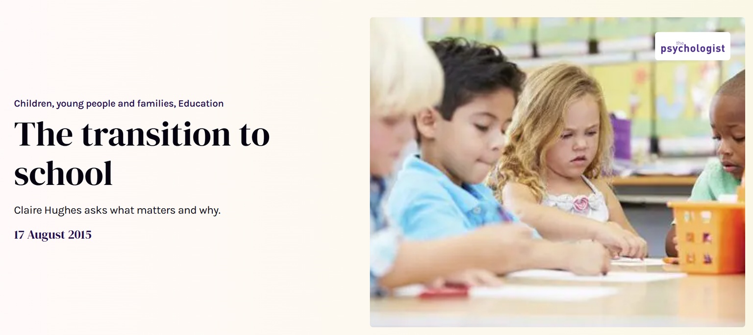 The Psychologist - Transition to school